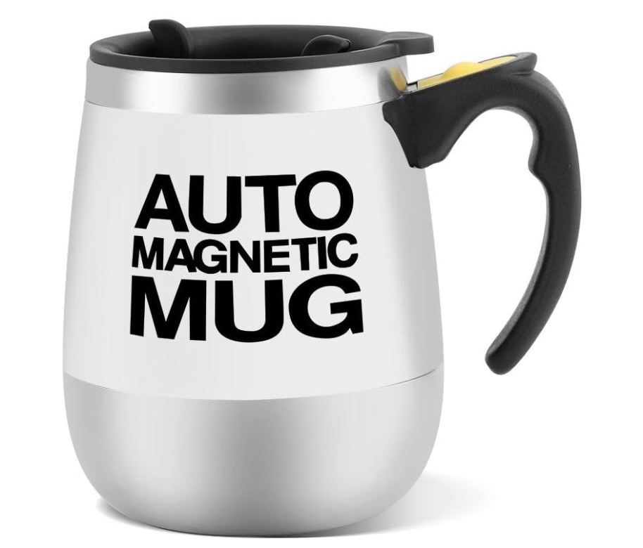 Cana cu amestecare magnetica din otel inoxidabil Auto Magnetic Mug
